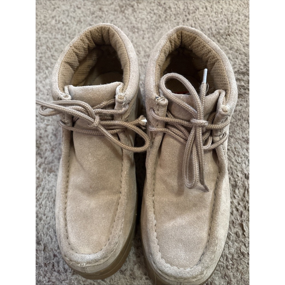 SAO Stacy Adams Suede Moccasin Boots Tan Ankle Men's Sz 8.5